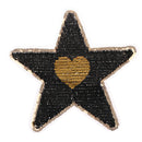 Star Heart Reversible Sequins Sew On Patch for clothes DIY Cra â„–[