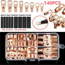 140pcs Assorted Car Auto Copper Ring Lug Terminal Wire Cable Crimp Connector