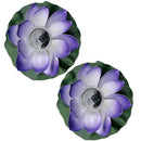 2pcs Artificial Floating Lotus Flower Solar Lights for Garden Pond Swimming Pool