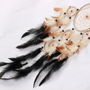 Five Rings Brown Feathers Dream Catcher Wall Hanging Home Car Decor Craft