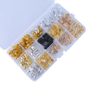 180Pcs/Box Braid Hair Beads Dreadlocks Cuff Clip Beads Rings For Hair ExtensioES