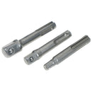 3pcs sds socket driver set drill bit adaptor 3/8 1/4 1/2" hex shank convertES