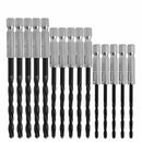 15* 3 4 5mm HSS HIGH SPEED STEEL TITANIUM COATED DRILL BIT 1/4'' Pro SET H4P6