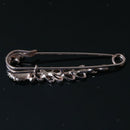 2pcs Hijab Safety Pin Crystal Peacock Brooch Jewelry Girl Collar Lapel Pins