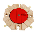 1x Wooden Train Track Turntable Accessories Fun Play Toys Gift Educational