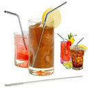 4 Stainless Steel Threaded Drinking Straws + 1 Cleaner Reusable Metal Endur
