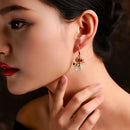 Ethnic Style Jade Earrings Fashion Girls Jewelry Creative Simple Earrings
