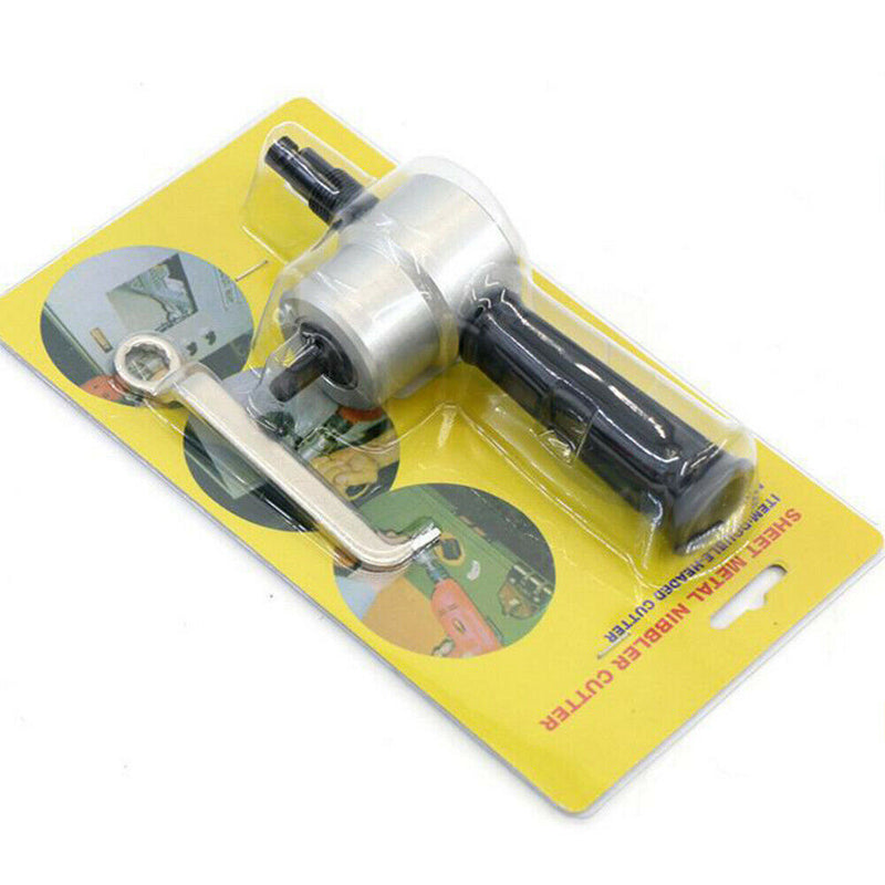 Double-Head Sheet Metal Nibbler Saw Cutter Cutting Tools Power Drill Attachment