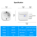 16A EU Smart Wifi Power Plug  Monitor Smart Home Wifi Wireless Socket Outlet Hn