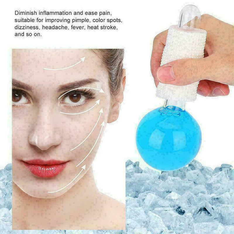 2 Pcs Magic Cooling Globes Ice Globe Big Facial Massage Tool Eyes BallS For R2S0