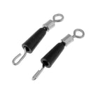 100pcs Metal Fishing Rolling Swivels Fast Link Quick-Change Snap Connector 1.2cm