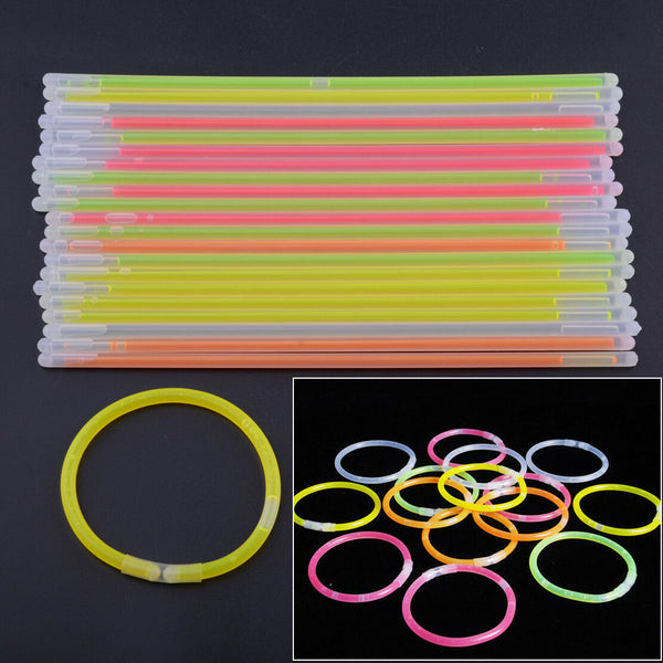 100pc 19cm Magic Glow Sticks Bracelets Light Party Glowsticks Glow In Dark Mixed