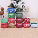 Christmas holiday supplies square iron tin storage box chic candy empty gift  Gw