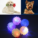 LED Pet Hedgehog Ball Colorful Soft Rubber pet Puppy Dog Chewing Elastic BaES