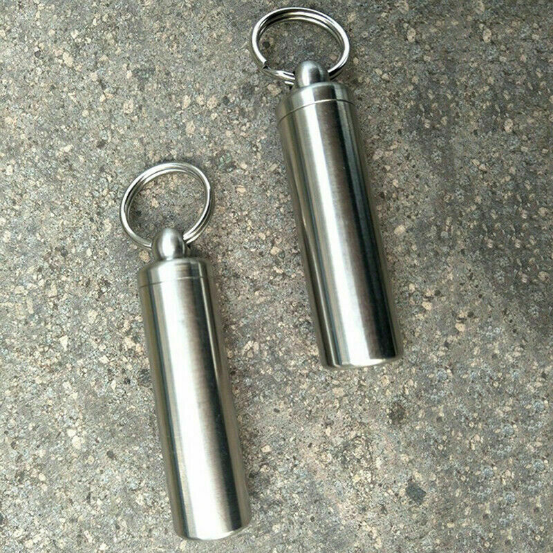 Metal Waterproof Tanks Medicine Capsule Pill Box Organiser Container Bottle X8H9