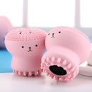 Silicone Face Washing Tool Cute Animal Hand Squeeze Deep Clean Massage Brush cby