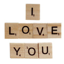100 Pcs Kids Wooden Scrabble Tiles Letter Alphabet Number Craft English-Toys