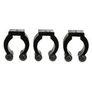 6x Durable Black Plastic Cue Clips Round Replacement Cue Clips For Cue Rack