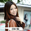 Warm Soft Coffee Mohair Open Knit Handmade Circle Scarf Elegant Neckerchief