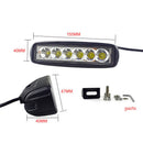 18W 6000K LED Work Light Bar Driving Lamp Fog Off Road SUV Car Boat Truck LJ