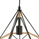 Industrial Manila Rope Metal Pendant Lampshade Chandelier