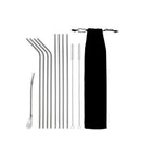 Drinking Straws Set Of 12 Pieces Stainless Steel Reutilisables With Cleanin S5U3