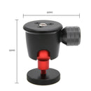 VD-M3 Mini Ball Head Aluminum Alloy 360 Degree Rotating Tripod Ball Head