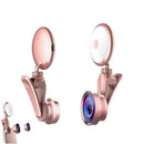 Selfie Ring Light With Hd Fisheye Wide Angle Macro Lens Flash Led Camera Ph Z9U3