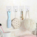 Set of 20 Self Adhesive Hooks, Heavy Duty Wall Hooks Transparent Reusable
