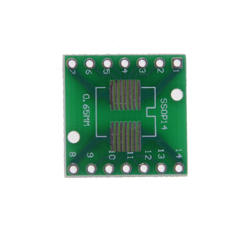 5Pcs SO/SOP/SOIC/SSOP/TSSOP/MSOP14 to DIP 14 Adapter PCB Board Converter Fw