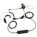 Rear Mounted Monaural Noise Cancelling Neckband USB Port Headset with Mic