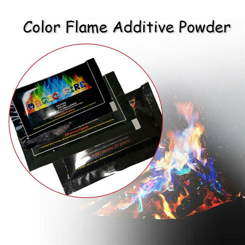 30G Magic Fire Colorful Flames Powder Bonfire Sachets Pyrotechnics Magic Tr