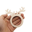 10x Handmade Wood Exquisite Deer Head Napkin Holder Rings Home Kitchen Hotel