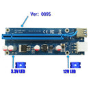 PCI-E 1X 4X 8X 16X Extender Riser Card USB 3.0 Cable SATA Power Cable Kit