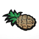 pineapple Sequins Embroidery Iron sew on patch applique DIY clothing 4.6*8c.ES