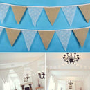3.2m Peony Lace Linen Triangular Hanging Flags Pennant Bunting Banners Gift