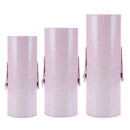 Portable PU Leather Cosmetic Storage Box Makeup Pen Brush Cup (L Pink) A