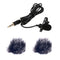1 Set 3.5mm Plug Mini Microphone + Fur Cover Windshield for Speech Meeting