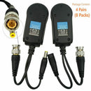 1X(4 Pair Passive Video/Power Balun Upgraded 1080P-5Mp Bnc To Rj45 Long Dis
