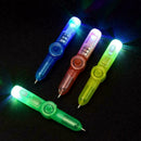 Spinner pen light fingertip ballpoint pen stress relief school gift station K5T3