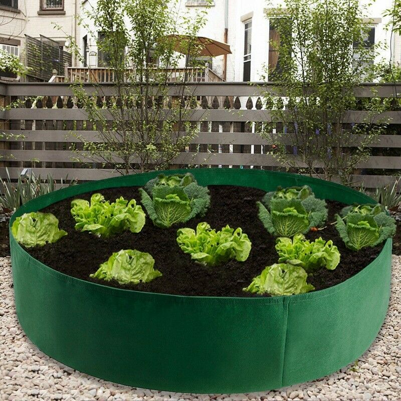 Planting Bag Garden Bed Round Planting Container Grow Bags Breathable Felt