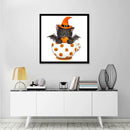 5D DIY Diamond Painting Pumpkin Cup Cat Cross Stitch Embroidery Mosaic Kits