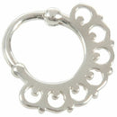 Tribal Circles Fan Round Septum Nose Rings Clicker Hanger Stud Piercing Jew