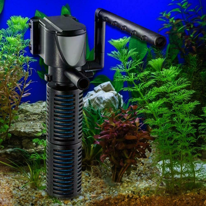 Fish Tank Filter Aquarium Water Filtration Air Oxygen Submersible Pump (5W)