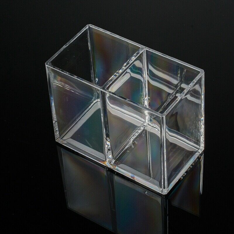 Clear Acrylic Makeup Brush Holder Pen Pencil Cup Holder Cosmetic Storage Ca L5M9