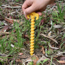 20pcs Yellow Plastic Spiral Camping Awning Tent Anchor Ground Stakes Peg KEG