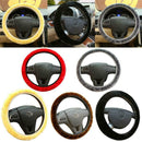 DIY Car Winter Warm Soft Plush Furry Elastic Steering Cover Protector Wheel W6L0