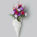 2x Ceramic Sea Shell Hydroponic Plant Holder Flower Vase Wall Hanging Decor