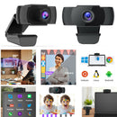1080P HD Webcam USB Plug and Play Widescreen Built-in MIC Web Camera for PC