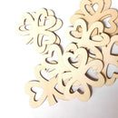 10pcs Hollow 3 Leaves Shamrock Wood Pendant DIY Ireland St.Patrick Decor A